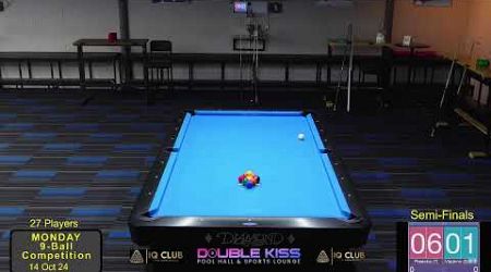 Double Kiss Pool Hall Pattaya Monday 9 Ball Tournament (14/10/24)