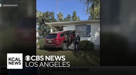 Driver plows into Pasadena home after suffering medical emergency