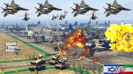 Irani Fighter Jets and Tanks Attack on Israeli Military &amp; International Airport of TEL-AVIV - GTA 5