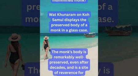 Did you know Koh Samui has a mummified monk? #kohsamui #thailand