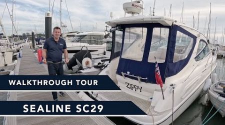 Sealine SC29 Walkthrough Yacht / Boat Tour / Amazing spacious Sports Cruiser - Volvo Penta Powered