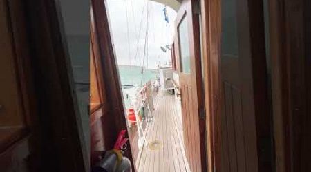 TALLSHIP ZENOBE GRAMME under 28kt wind from inside #sailing #sailboat #boating #navy #zenobegramme