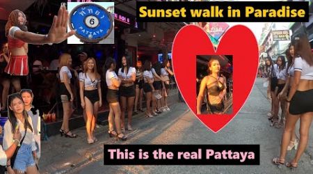 Pattaya, 4K Sunset Walk on the Six