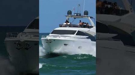 Ferretti entering at Haulover inlet