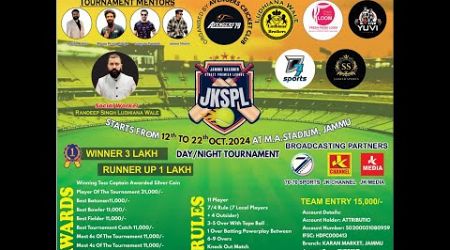 DAY 6 || JAMMU &amp; KASHMIR STREET PREMIER LEAGUE 2024 || JAMMU