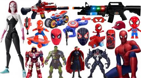 Marvel Spider-Man series unbox, popular Spider-Man action dolls, Marvel popular electric toy guns