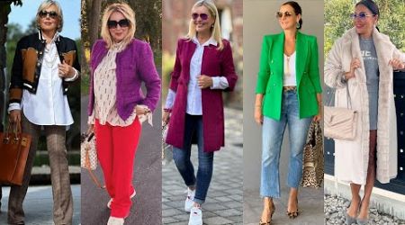 Natural Older Women OVER 50 60 70 |New Trends Fashion For Women |Autumn/ Winter|Fall Fashion 2024