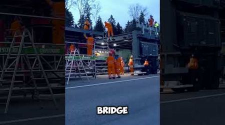 This bridge allows vehicles to travel over construction zones