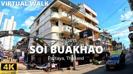 Virtual Walk 4K UHD – Soi Buakhao on Sunday morning | Pattaya, Thailand