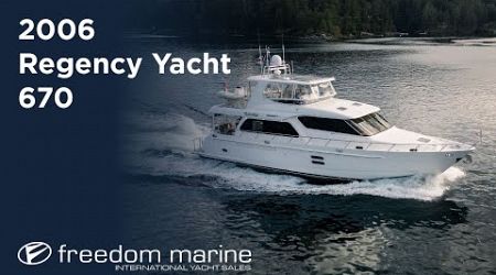 Experience Timeless Luxury – 2006 Regency Yachts 670 For Sale (CAD $1.68M)