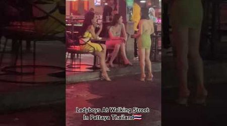 Ladyboys Waiting For Custmores At Walking Street Pattaya Thailand 