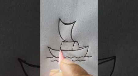 #Nouka #Boat #Drawing #with #5 #Bangla #numbersdrawing #reels #shortsvideo #viralvideo #popular