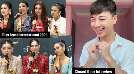 Miss Grand International 2024 | Closed Door Interview | REACTION | Myanmar, Indonesia, India &amp; More