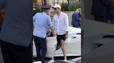 Rich gentleman getting out Ferrari at Hotel Paris #billionaire #monaco #luxury #trending #lifestyle