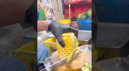 Gangster pineapple Fruit Cutting skills in Bangkok