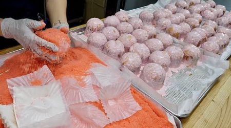 신박합니다! 제과제빵 아시아 명인의 특허받은 복숭아 빵 Popular peach bread - Korean dessert