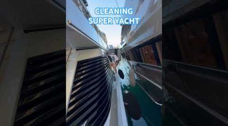 HOW THEY CLEAN WINDOWS on SUPER YACHTS! #subscribe #shorts #youtubeshorts #monaco