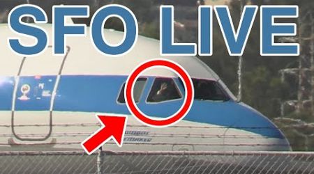 SFO LIVE | KSFO | SAN FRANCISCO INTERNATIONAL AIRPORT EMIRATES, BRITISH AND UNITED PLANES