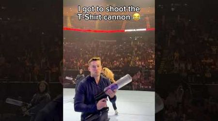 I shot the T-shirt cannon 