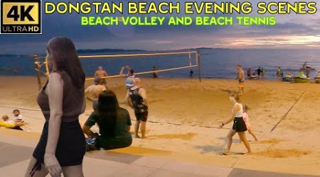 Dongtan Beach Evening Drive Beach Volley and Beach Tennis 2024 Jomtien Pattaya Thailand