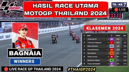 Hasil MotoGP Hari ini - Hasil Race Gp Thailand 2024 - klasemen Motogp 2024 - Jadwal Motogp 2024