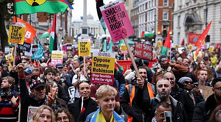 Rival London marches pass off peacefully amid heavy police presence