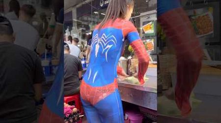 Spiderman Puy Roti Lady Bangkok Thailand -Thai Street Food