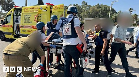 Dozens injured after truck hits bus stop in central Israel