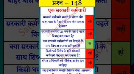 Govt Rules Question (Series) - 148, Govt Employee marriage age