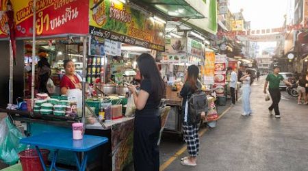 [4K] Walking tour around Kaset Junction a Bangkok vibrant street food haven on the evening