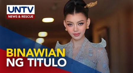 2nd runner-up title na iginawad sa pambato ng Myanmar, binawi ng Miss Grand International