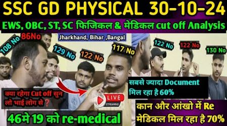 SSC GD 2024 MEDICAL interview || SSC PHYSICAL &amp; Medical Cut off analysis || SSC GD Cut off Jharkhand