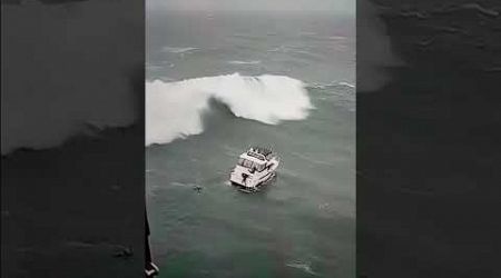 Yacht gets destroyed by a MASSIVE WAVE