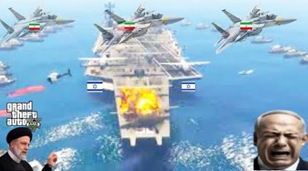 Irani Fighter Jets &amp; Tanks Attack on Israeli International &amp; Military Largest Airport - GTA 5