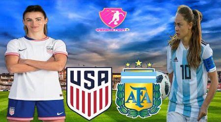 USA vs Argentina women’s international football Friendlies | USWNT live