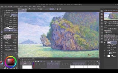 painting Ao phang nga nation park (Clip Studio Paint)