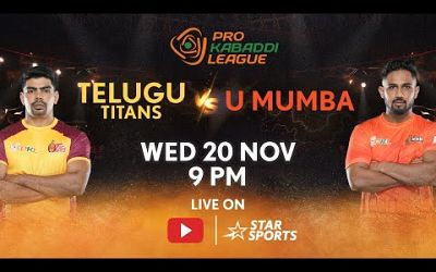 Pro Kabaddi League 11 | FULL MATCH LIVE | Telugu Titans vs U Mumba | 20 NOV, 9 PM