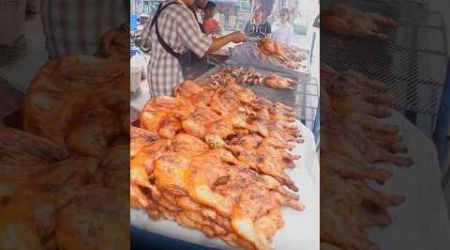 The Most Famous Local Style Charcoal Grilled Chicken at Bangkok Street Food Thailand