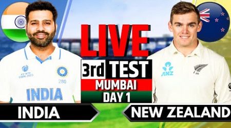 India vs New Zealand, 3rd Test, Day 1 | IND vs NZ Live Match | Live Cricket Match Today, Session 3