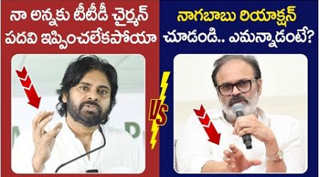 Nagababu Reaction On Pawan Kalyan | TTD Chairman Post | BR Naidu | AP Politics | Socialpost Politics