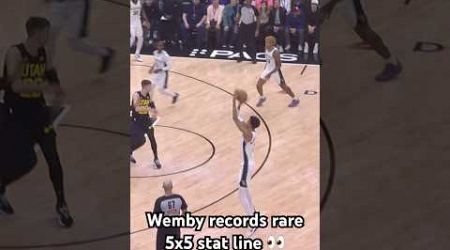 Wemby stuffs the stat sheet and records rare 5x5 stat line!