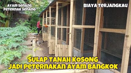 Proses pembuatan kandang ayam bangkok