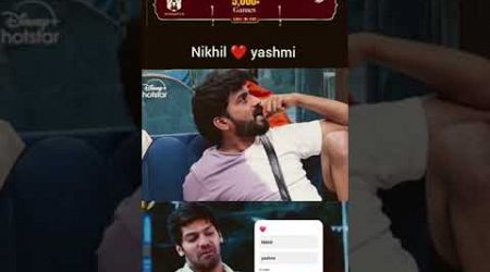 #biggbosstelugu #biggboss #yashmi #entertainment #nikhil #love