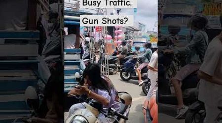 Phuket Old Town, Gun Shots? Or Fire Crackers! #thailand#phuket#travel#traffic