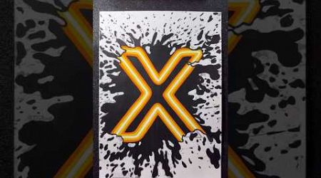 X letter with neon sketch art✍