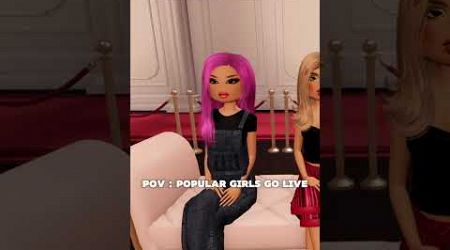 popular girls go live #robloxedit #robloxshorts #dresstoimpress #dti