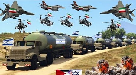 Irani Fighter Jets &amp; Tanks Attack on Israeli International &amp; Military Airport of Tel-Aviv - GTA 5