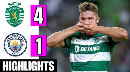 Sporting Lisbon vs Manchester City 4-1 EXTENDED HIGHLIGHTS | Gyokeres Hattrick | UCL 2024/25