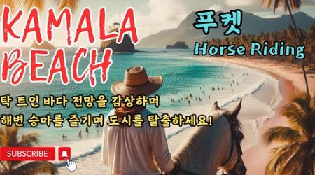 [Phuket/Kamala Beach]푸켓의 평화로운 카말라 비치에서 야자수와 코코넛 나무를 지나다니며, 말을 타고 아름다운 카말라 해변을 탐험해보세요 | Horse Riding