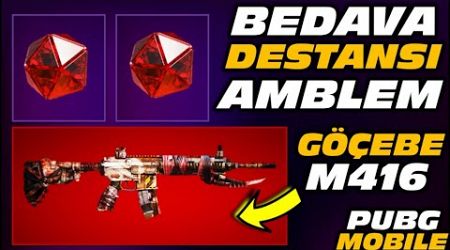 BEDAVA EXTRA DESTANSI AMBLEM | GÖÇEBE M416 | CYBER WEEK | 3.5 GÜNCELLEME | PUBG MOBILE